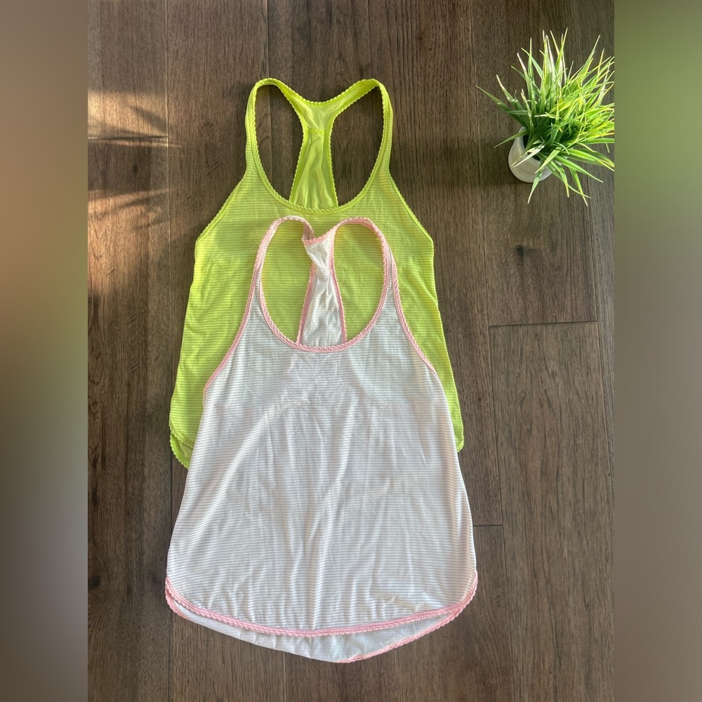 2pc Pink & Green Lululemon Tanktops 💚💕